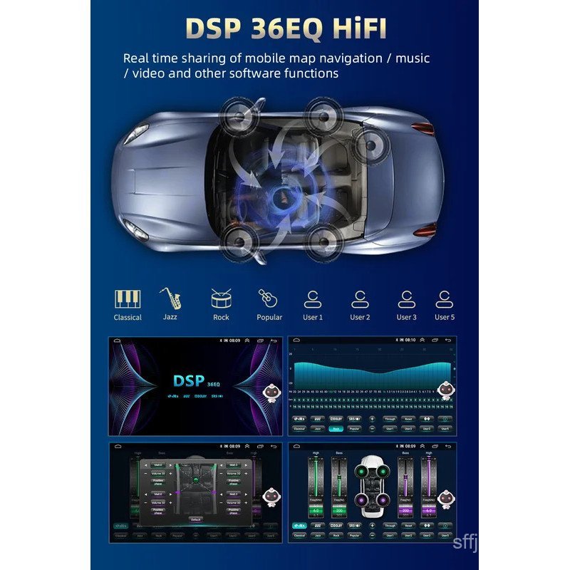 Podofo 8G 128G 2din รถ Android วิทยุเครื่องเล่นมัลติมีเดีย 7/9/10 "GPS สําหรับ Toyota Volkswagen Hyu