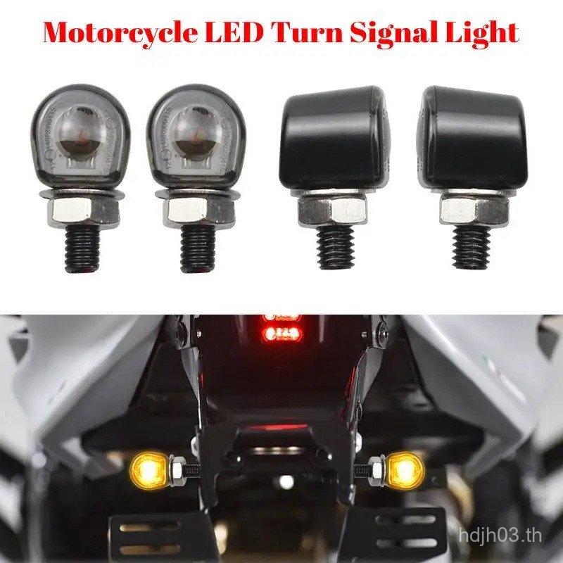 KAWASAKI ไฟเลี้ยวรถจักรยานยนต์ Mini 12V 8 มม.Moto LED ไฟเลี้ยวไฟแสดงสถานะโคมไฟสําหรับHondaสําหรับYam