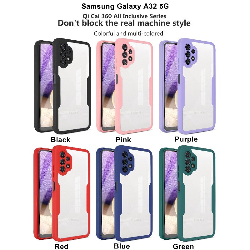 สําหรับ Samsung Galaxy A32 5G M32 5G SM-A326B/DS SM-M326B/DS ฝาครอบ 360 องศาสองด้านฝาครอบ Protetcion