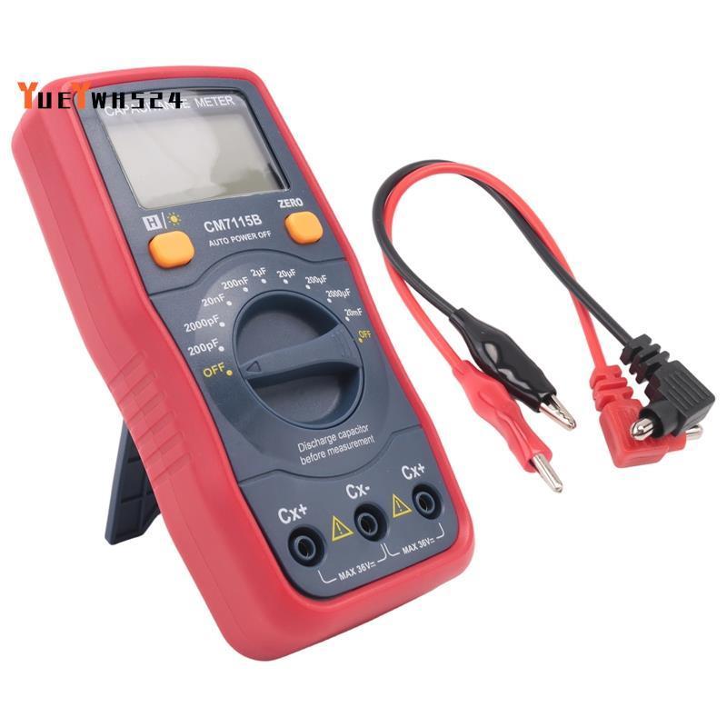 [ขายดี Y4]CM7115B Capacitance Meter มัลติมิเตอร์แบบดิจิตอลเครื่องมือวัดจอแสดงผล LCD,CM-7115A อัพเกรด