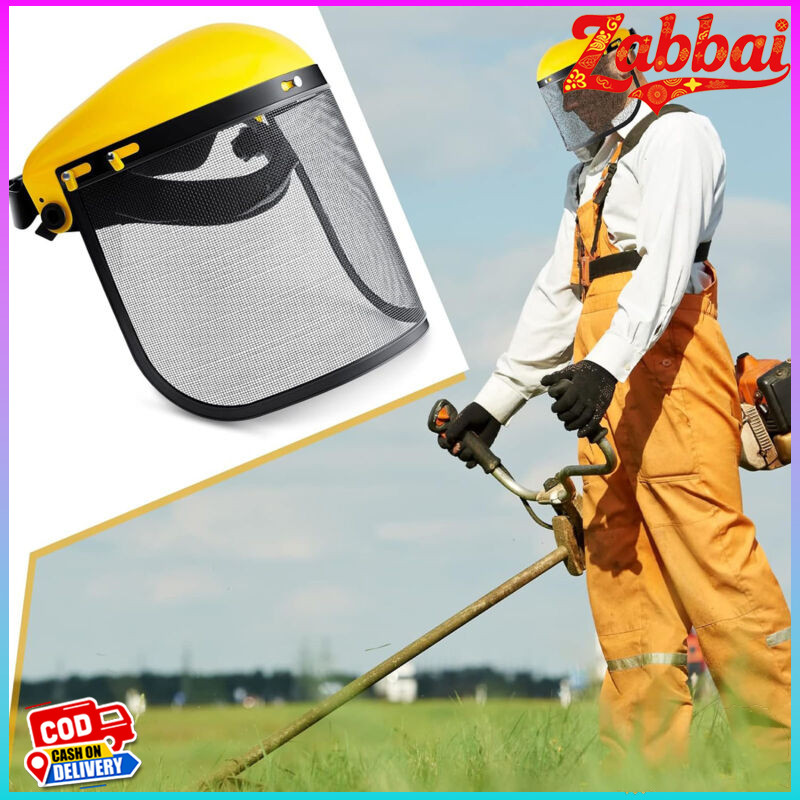Zabbai   (สินค้ามีพร้อมส่ง) หมวกตัดหญ้า หมวกกันสะเก็ด แบบตาข่าย รุ่นเต็มหัว 【กรุงเทพฯ】