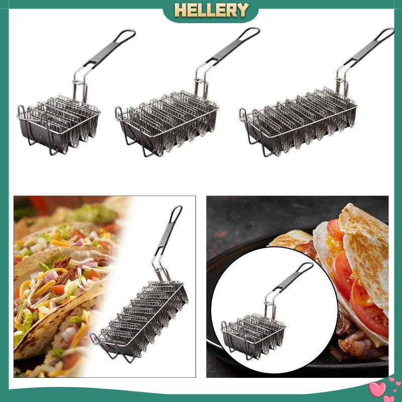 [HelleryTH] Taco Basket Taco Shell,ตะกร้าทอดลึก,สแตนเลส,Taco Shell Fryer Deep Fryer Taco Holder Bask
