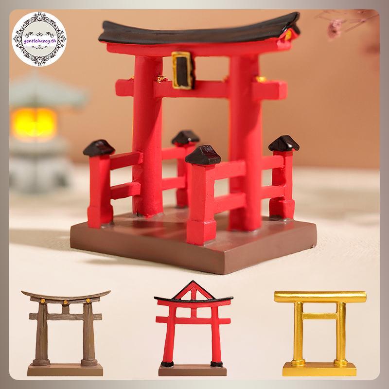 GG Miniature Torii Gate ญี่ปุ่น Shinto Temple Garden เอเชียสถาปัตยกรรมรุ่นบอนไซ Zen Garden เครื่องปร