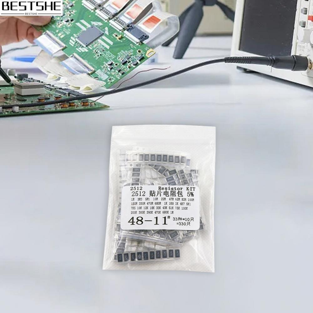 330 ชิ้นสําหรับชุดตัวต้านทาน SMD 2512 33 ค่า 1R ถึง 1M โอห์ม 5% สําหรับวิศวกร