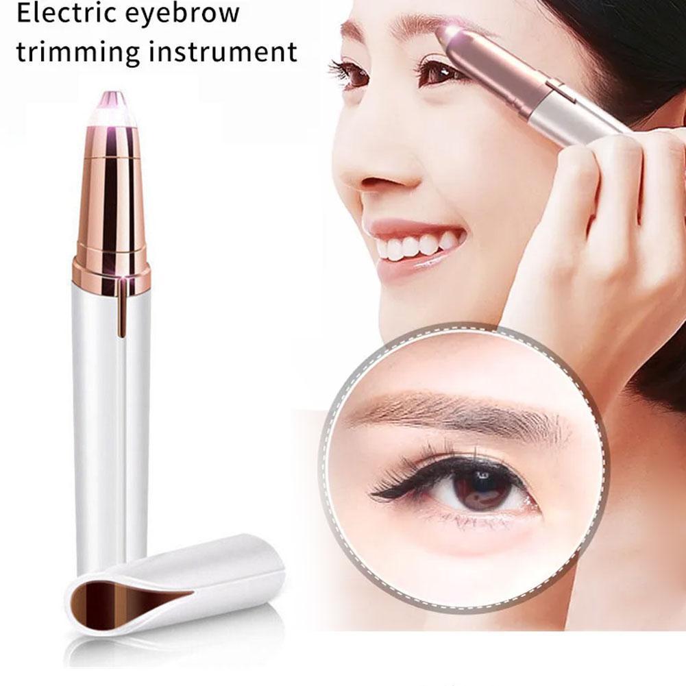 ที่กันคิ้วไฟฟ้าปากกาคิ้วไร้สายชาร์จ Usb เครื่องโกนหนวดคิ้วคิ้วไม่เจ็บปวด O0p9