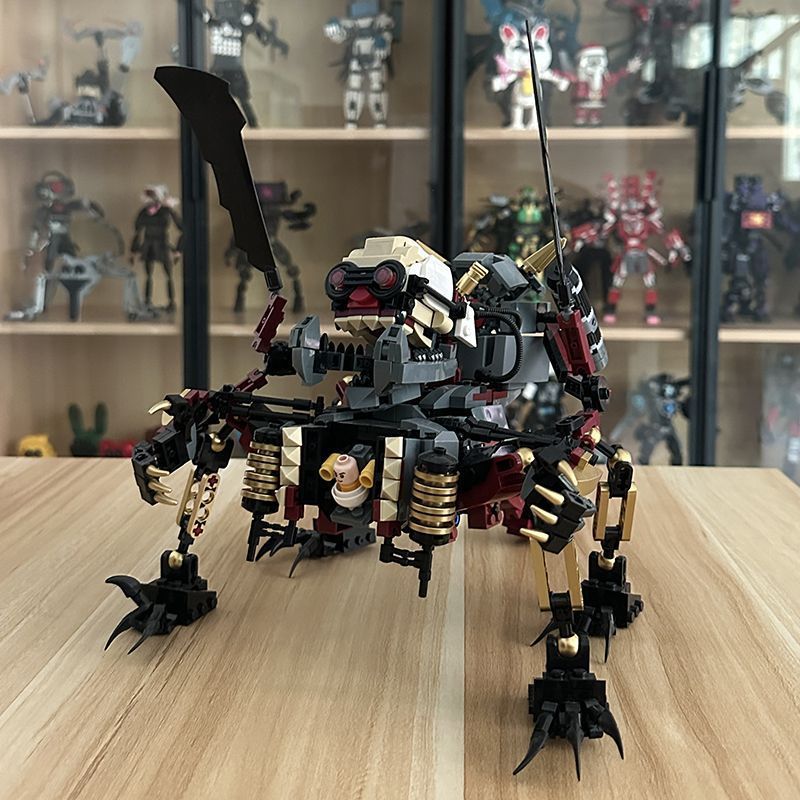 马桶人系列丧尸博士对监控人手办桌摆儿童拼接组装积木儿童玩具0329