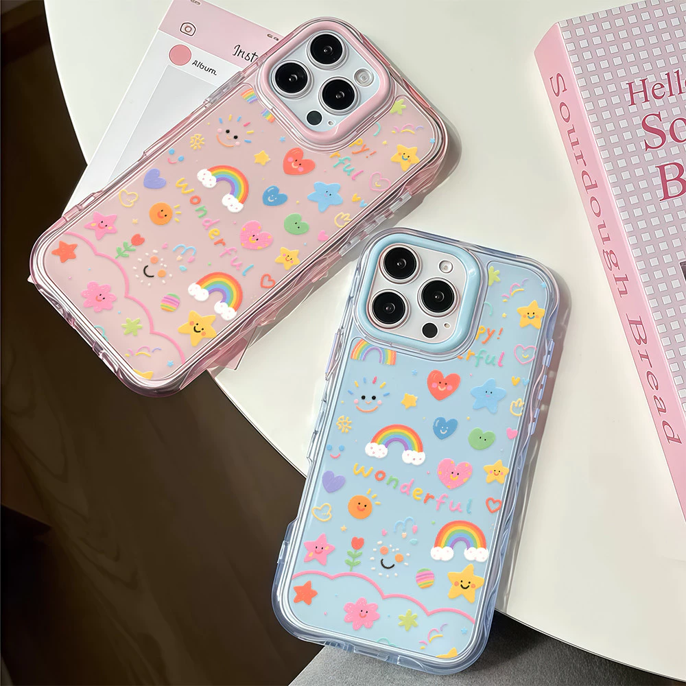 ✨จัดส่งฟรีภายในพื้นที่✨สภาพอากาศที่สวยงามเคสโทรศัพท์ซิลิโคนใสเหมาะสำหรับiPhone16 15 14 Pro Plus 13 12 11 PromaxเคสTPU