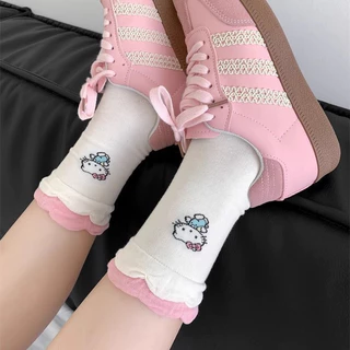 Shows. ถุงเท้าแฟชั่นข้อยาว น้องแมว สำหรับผู้หญิง ผ้าดีสีสวย
