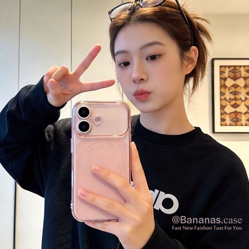 น่ารักเรียบง่ายสีชมพูเคสโทรศัพท์เคลือบสําหรับiPhone 17 16 15 14 13 12 11 Pro Max ราคา ถูกที่สุด ดีลบีเคเค แกลเลอรีภาพที่ 2