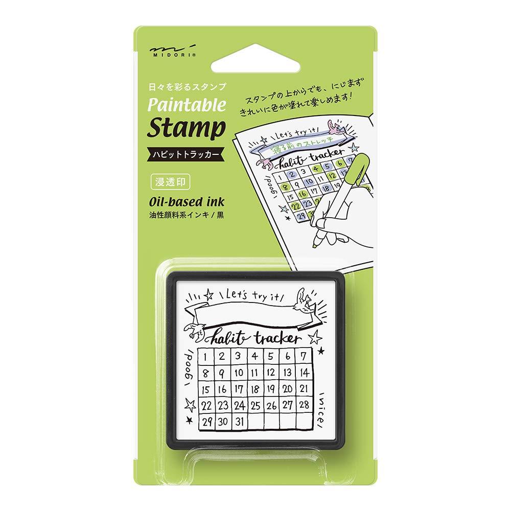 DESIGNPHIL MIDORI แสตมป์เจาะ Penetration Stamp Habit Tracker Pattern 35392006