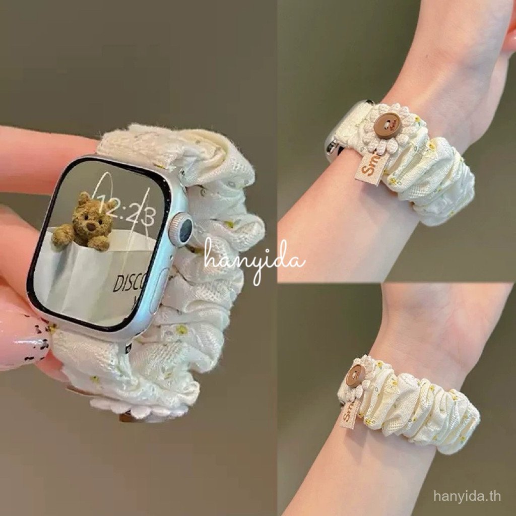 สายรัดผมยืดหยุ่นดอกไม้สําหรับ Xiaomi Redmi Watch 5 Active Redmi Watch 6 สมาร์ทวอท์ช Redmi Watch 5 Lite Redmi Watch 3 สายรัดข้อมือที่ใช้งานสร้อยข้อมือ