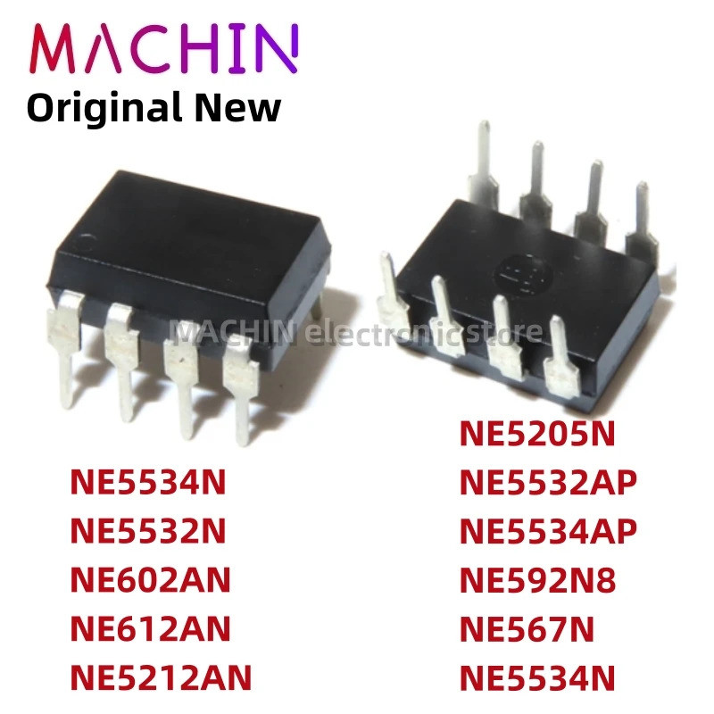 5pcs NE5534N NE5532N NE602AN NE612AN NE5212AN NE5205N NE5532AP NE5534AP NE592N8567N NE5534N DIP8 Dou
