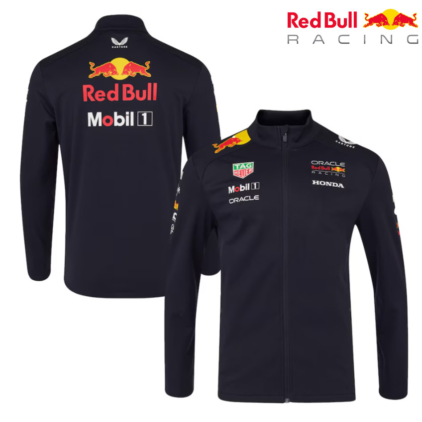 2026 ใหม่ล่าสุด F1 ชุดแข่ง + F1 Red Bull Racing Team Softshell Jacket + ฤดูใบไม้ผลิผู้ชายและผู้หญิงเ