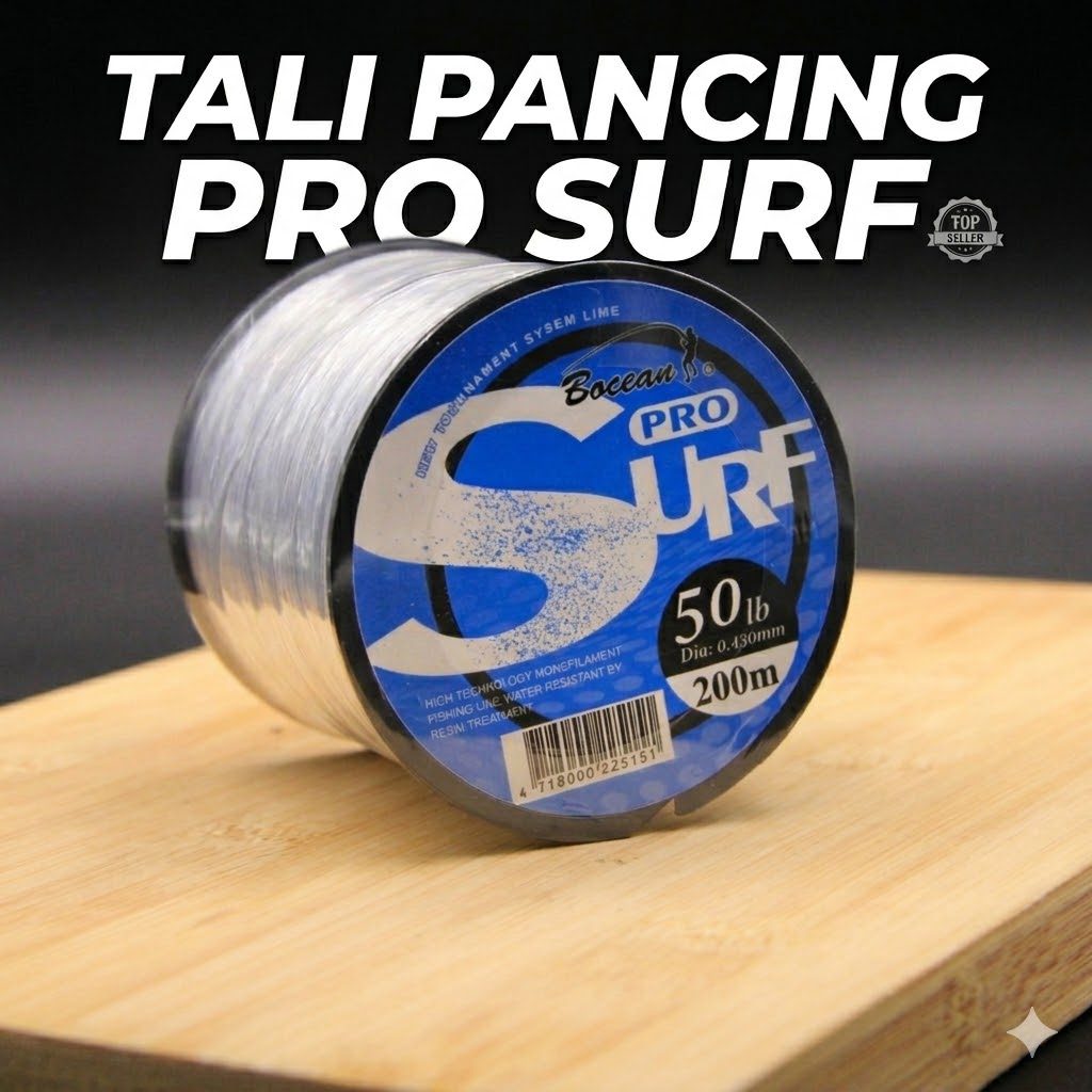 Bocean Pro Surf สายตกปลาไนลอน Tali Pancing Tangsi Tali Mancing Tak Keriting Memancing Casting Casting