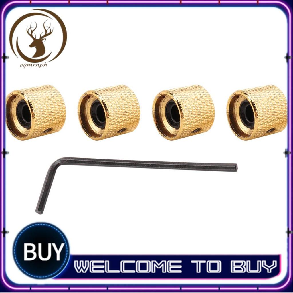 4 ชิ้นโลหะ Volume Tone Dome Tone กีตาร์ปุ่มควบคุมความเร็วพร้อมสกรูสําหรับกีตาร์ไฟฟ้าหรือ