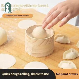 GMARTY Wooden Wood Dumpling Skin Maker Pastry Tool Round Shape Dumpling Wrapper Skin Making Mold DIY Reusable Dough Pressing Tool GGB