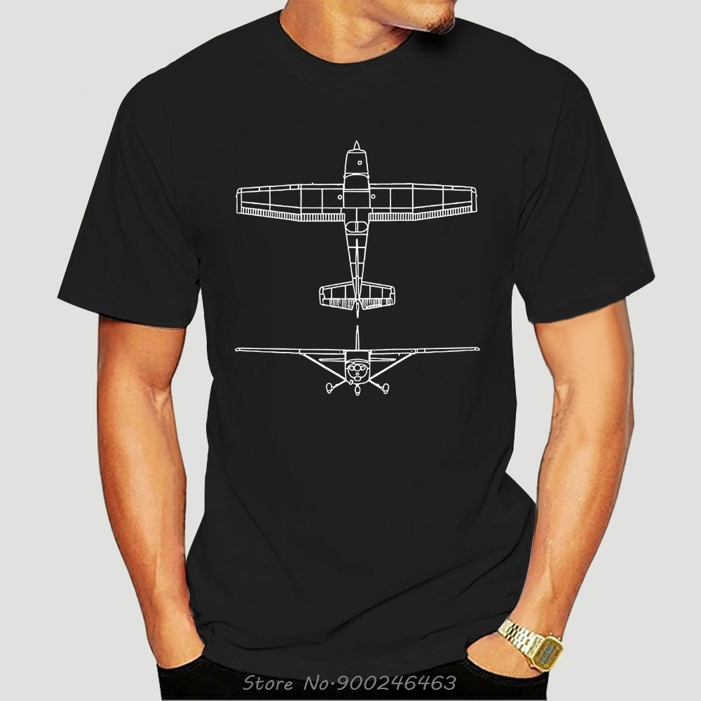 จัดส่ง 24 ชั่วโมง Cessna 172 Airplane Pilot T-shirt Front And Back 2460X Tshirt Summer Fashion Short