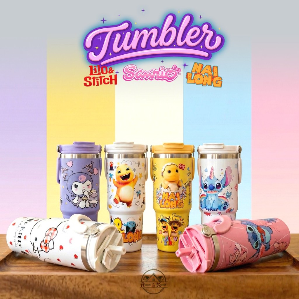 TERMOS RK Tumbler Thermos Character 900ml สแตนเลสทนความร้อนและเย็น