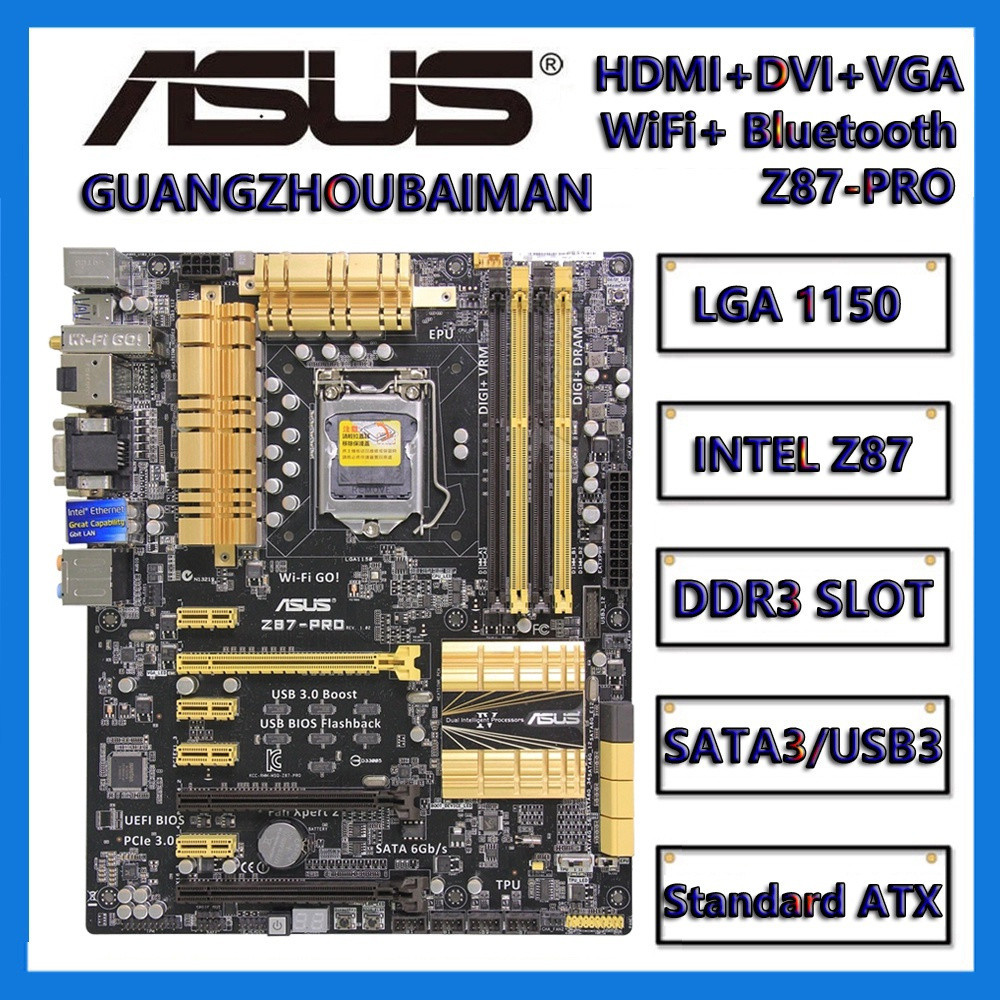 ASUS Z87-A Z87-K Z87-C Z87-PLUS Z87-PRO 1150 เมนบอร์ด DDR3 Z87