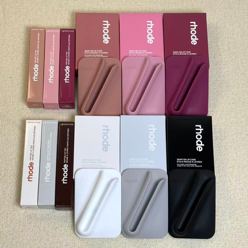 Rhode สีทึบพร้อมเคสโทรศัพท์มือถือแม่เหล็กสําหรับ Apple 17promax iphone17 16 15 pro ที่วางริมฝีปาก