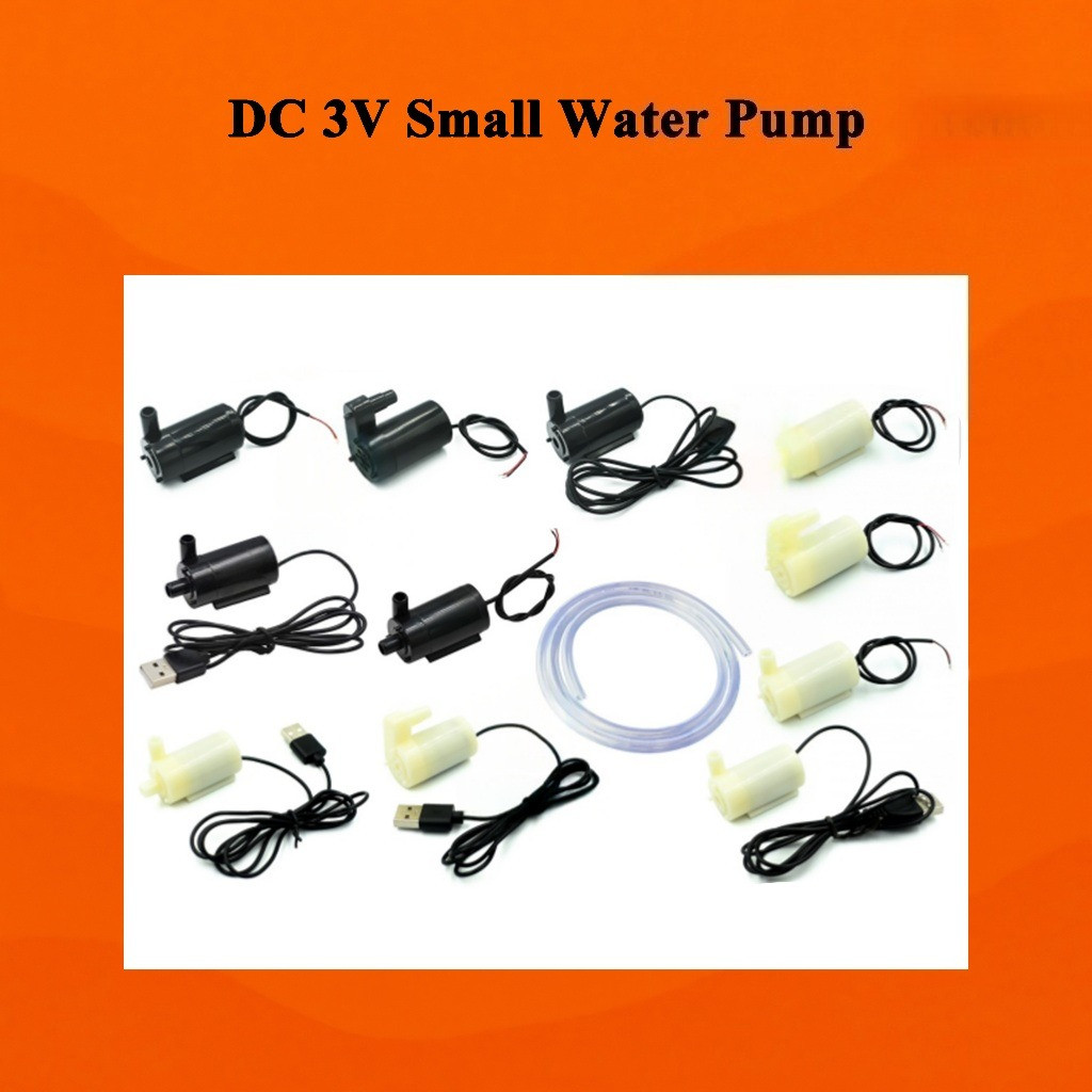 ใช้สําหรับน้ําพุ, ตู้ปลาและ Hydroponics Micro DC 3V 3W ปั๊มน้ํา, รองรับ 4.5V 5V 6V