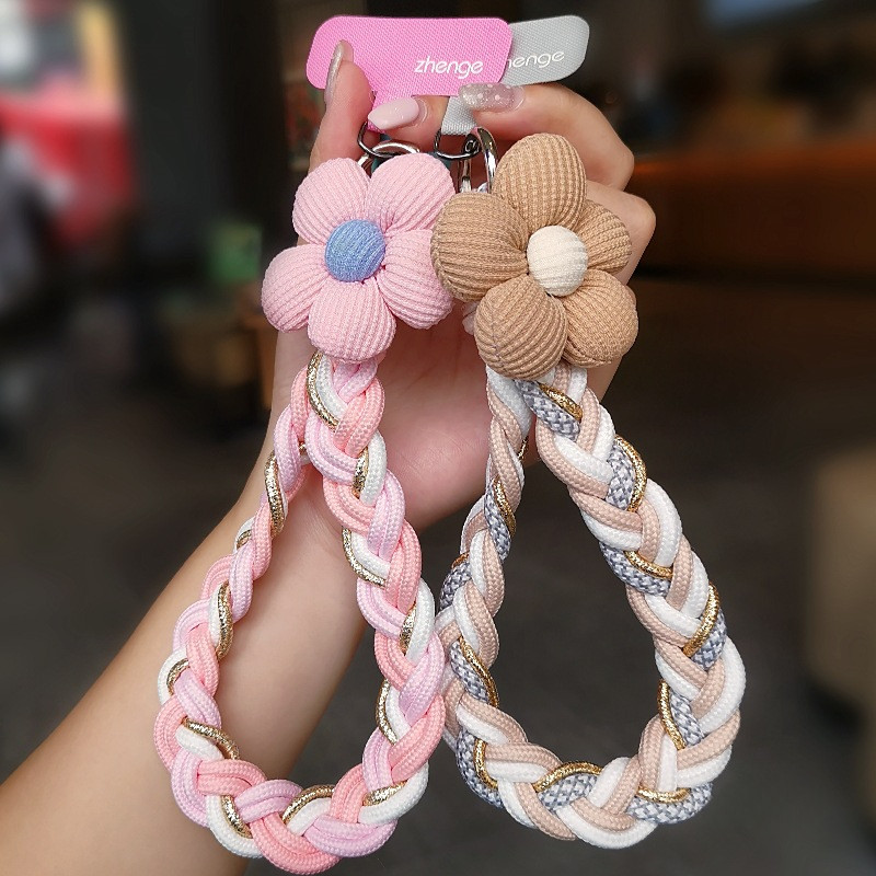 เชือกเส้นเล็กโทรศัพท์มือถือสายทอสีตัดกันสดข้อมือดีไซน์สั้นเดินทางกลางแจ้งปีนเขาท่องเที่ยว ราคา ถูกที่สุด ดีลบีเคเค แกลเลอรีภาพที่ 2