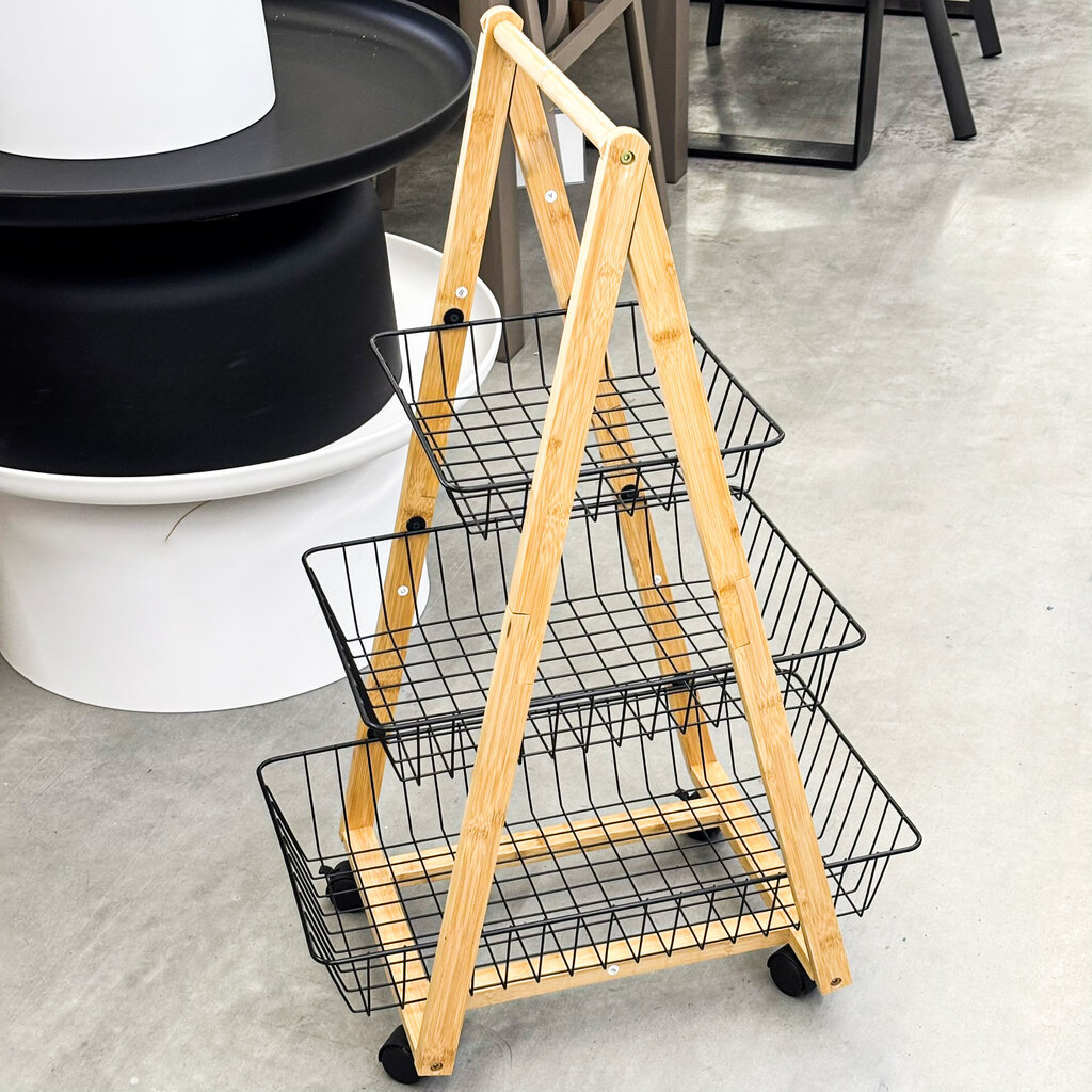 ชั้นวางของ 3 ชั้น รุ่น A8824 เคลื่อนย้ายสะดวก