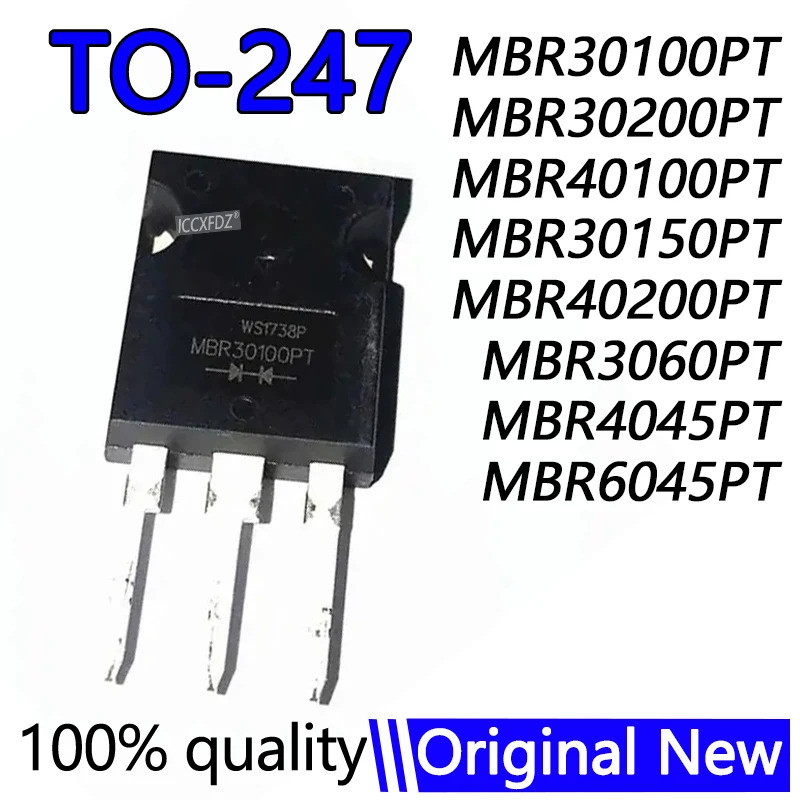 5PCS MBR30100PT MBR30100 30A 100V MBR30200PT MBR30200 MBR40100PT MBR30150PT MBR40200PT MBR3060PT MBR