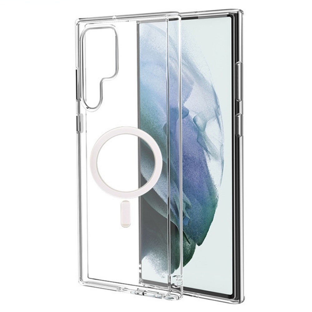 เคสใส 🇹🇭เคสแม่เหล็กชาจน์ไร้สายกันกระแทก magnatic case สําหรับ Samsung Galaxy S22Ultra