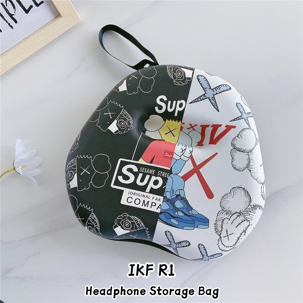 rising starFor IKF R1 เคสหูฟังการ์ตูนชุดหูฟังแบบเรียบง่ายหูฟังกระเป๋าเก็บปลอกกล่อง
