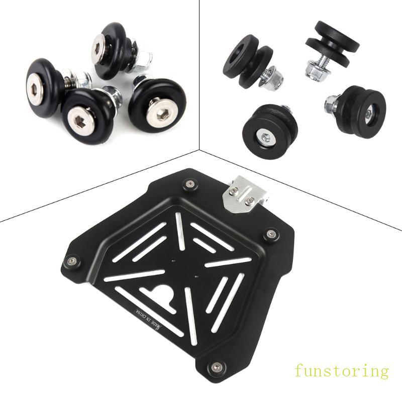 FUN เบาะพลาสติกประสิทธิภาพสูงสําหรับรถจักรยานยนต์อลูมิเนียมด้านหลังกระเป๋าเดินทาง 4 ชิ้นชุด T I รูปร