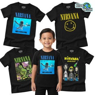 เสื้อยืด Nirvana Band Kids สําหรับอายุ 1 ถึง 12 ปี100-150cm
