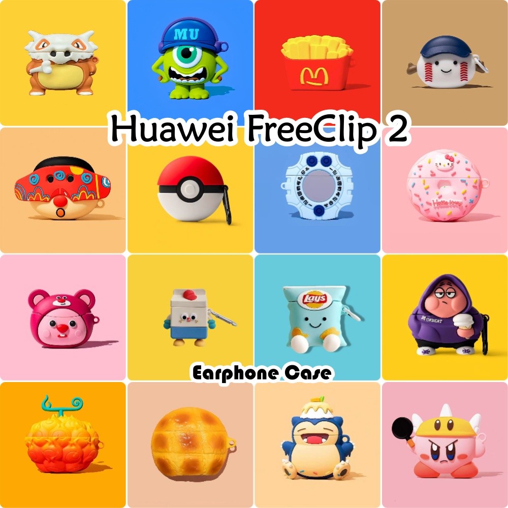 imamuraFor Huawei FreeClip 2 Case Casing Soft Silicone Headphone Case Trend Cartoon Series NO.2
