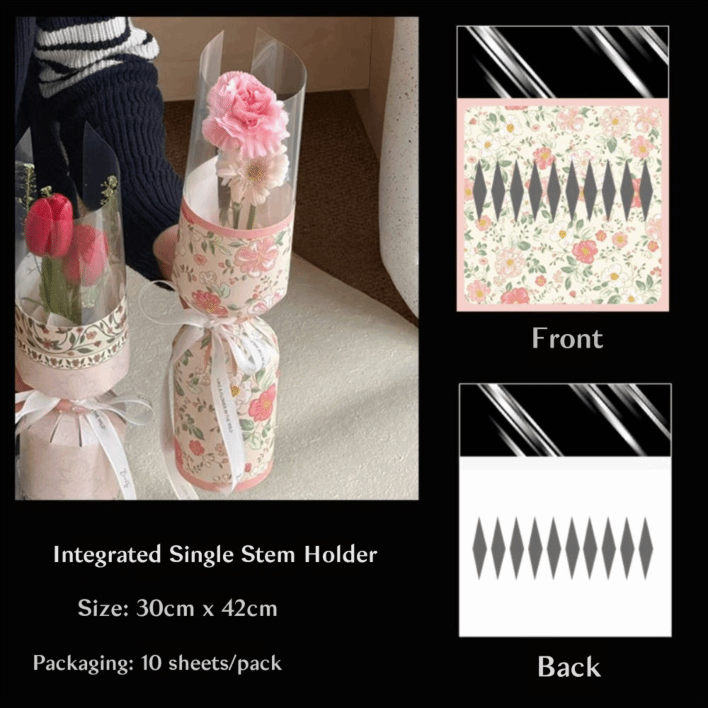 BEBETT ถุงช่อดอกไม้วันแม่,กระดาษห่อดอกไม้ช่อโรแมนติกกันน้ํา,วรรณกรรม ทําเอง เพื่อนสาววันเกิดถุงบรรจุภัณฑ์ - รูปที่ 7