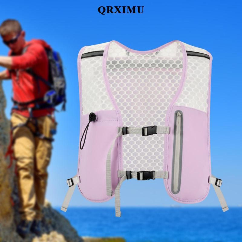 แจ็คเก็ตวิ่งระบายอากาศ มีกระเป๋าเป้สะพายหลัง และกระเป๋าหน้าสำหรับการใช้งานกลางแจ้งและการเดินป่า - รูปที่ 4