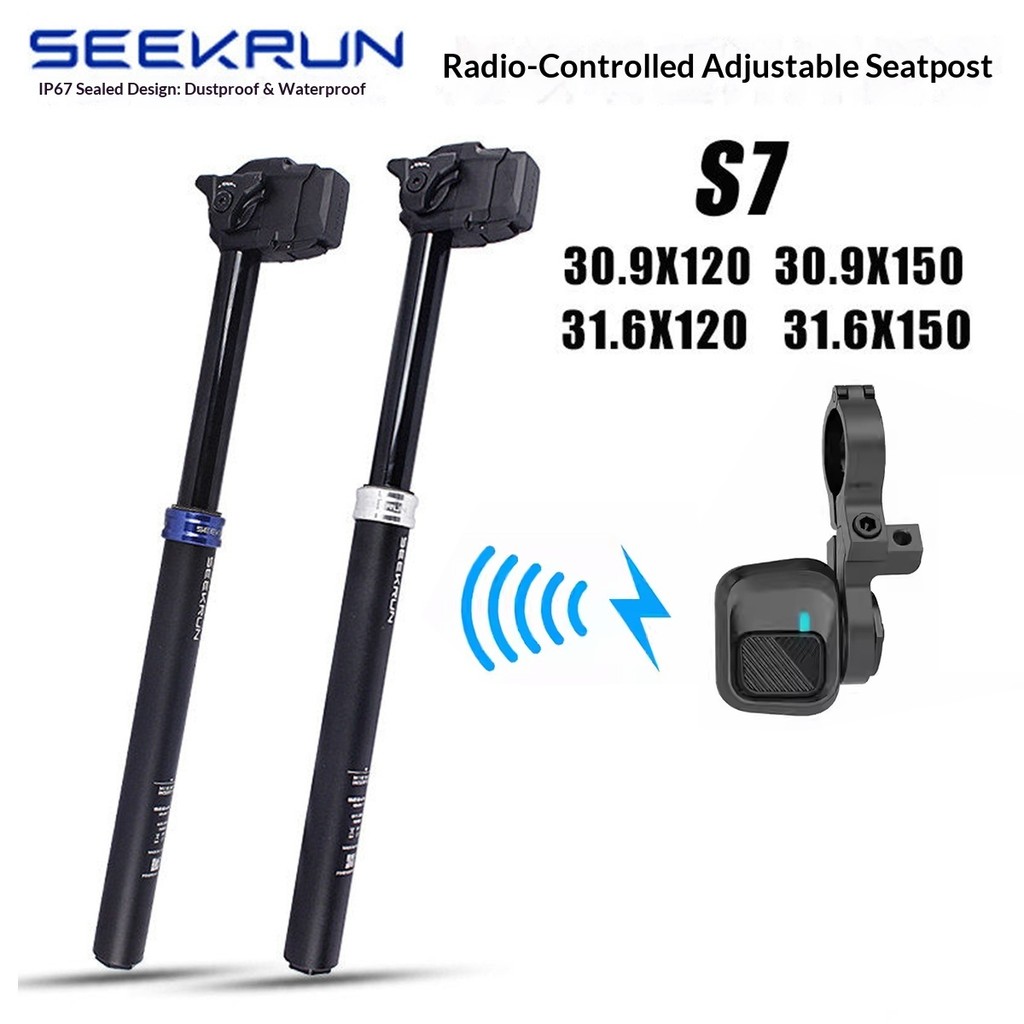 รีโมทคอนโทรลไร้สาย Dropper Seatpost สําหรับจักรยานเสือภูเขา 30.9 31.6 Telescopic Seatpost