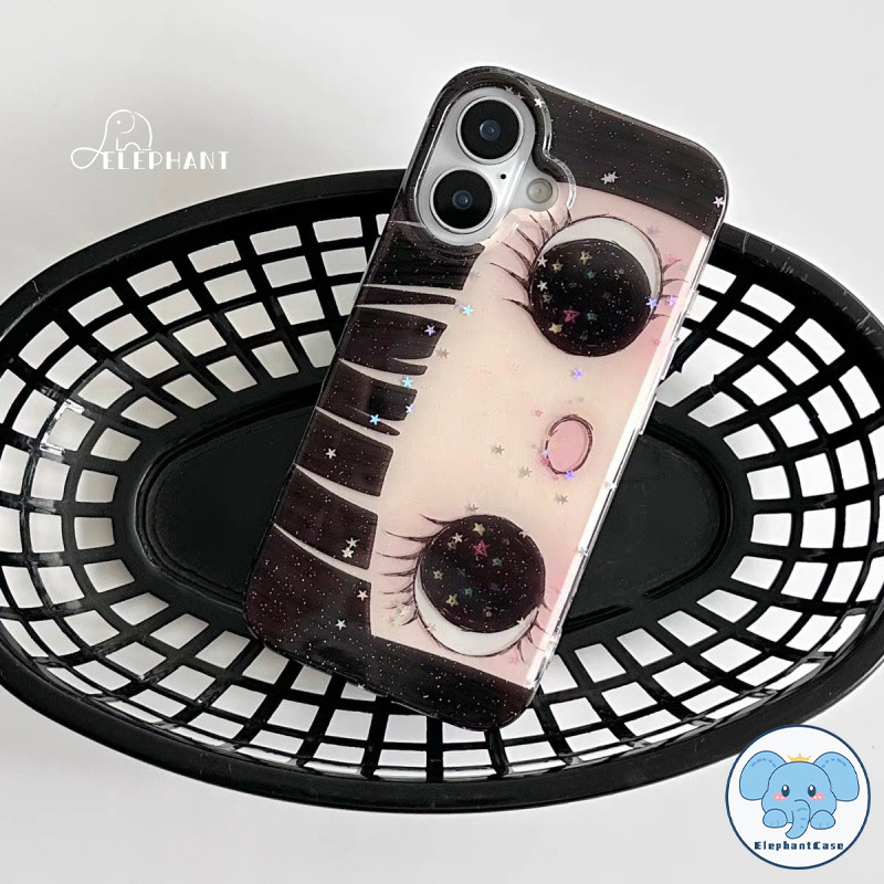 เคสไอโฟน17 14เคสผงกะพริบ ลายตาแคตรูนดาว น่ารัก2026 สำหรับ IPhone 17 13 15 16 12 11 14 Pro Max XR X XS 7 8 16 15 14 Plus - รูปที่ 6