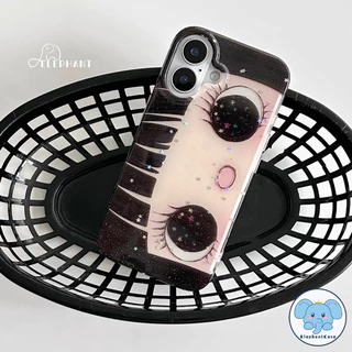 เคสไอโฟน17เคสผงกะพริบ ลายตาแคตรูนดาว น่ารัก2026 สำหรับ IPhone 17 AIR 13 15 16 12 11 14 Pro Max XR X XS 7 8 16 15 14 Plus