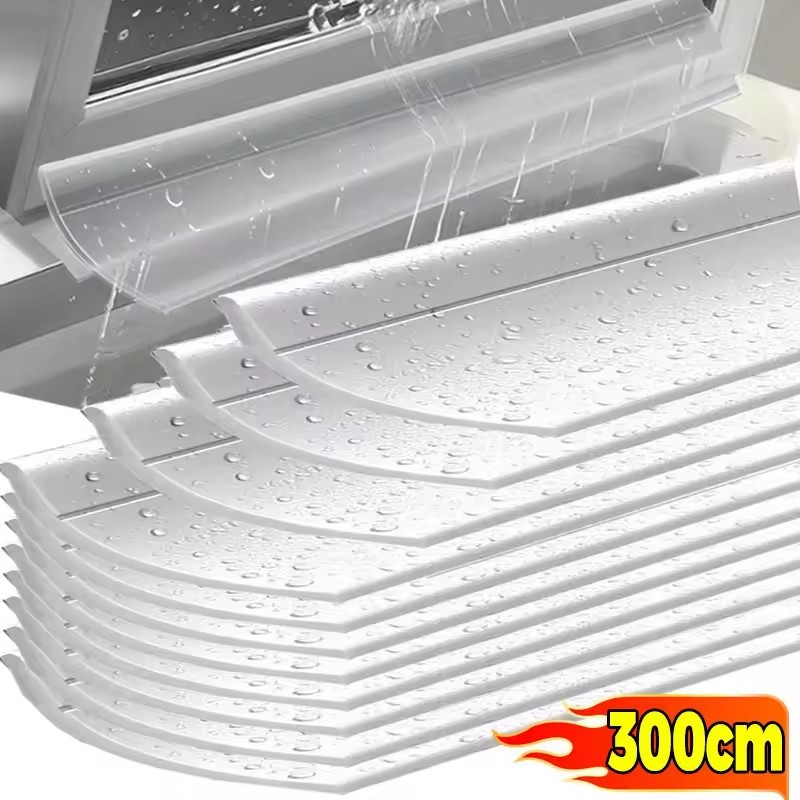แถบปิดกั้นน้ําหน้าต่างบานเลื่อนติดตั้งง่าย- ช่องว่างประตูระเบียง Self-Adhesive ยางกันฝน Deflector
