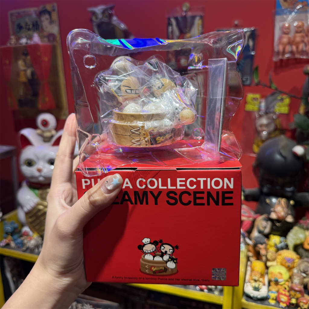 ยี่ห้อใหม่ของแท้สินค้าเก่า PUCCA คลาสสิก Retro จีนตุ๊กตา Xiaolongbao เครื่องประดับคอลเลกชันของเล่น