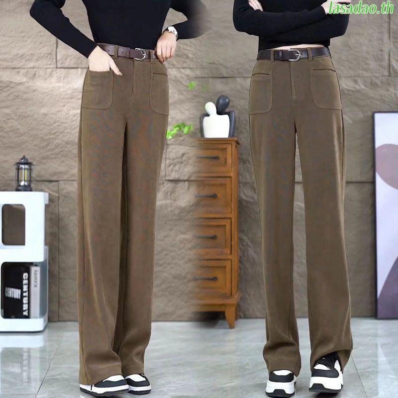 Kyler pants (รุ่นไคเลอร์) กางเกงขาม้าเอวสูงแต่งกระเป๋าหน้า ยาว 43-44นิ้ว