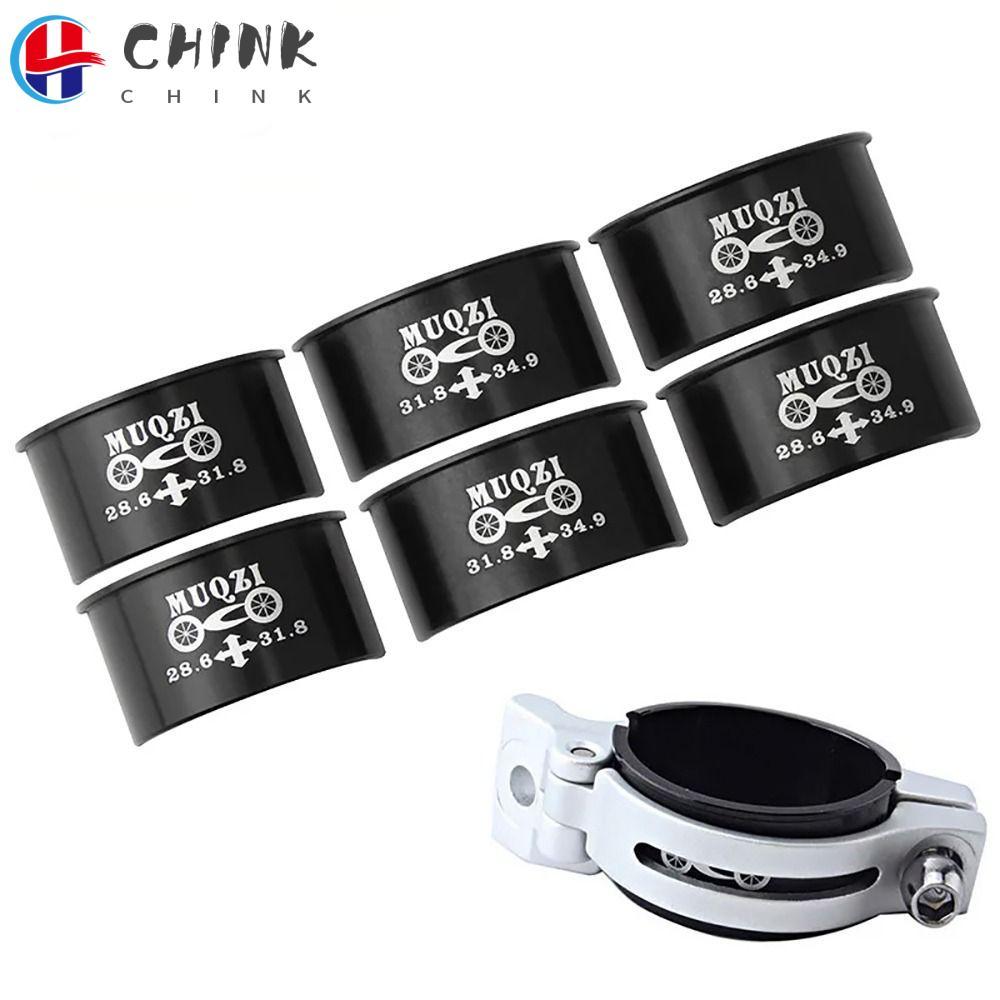 CHINK อะแดปเตอร์สับจานหน้า,ปรับ 28.6 ถึง 31.8 มม.Drailleur Conversion Shim,อุปกรณ์เสริมอลูมิเนียมน้ําหนักเบา Derailleur Aperture Shim