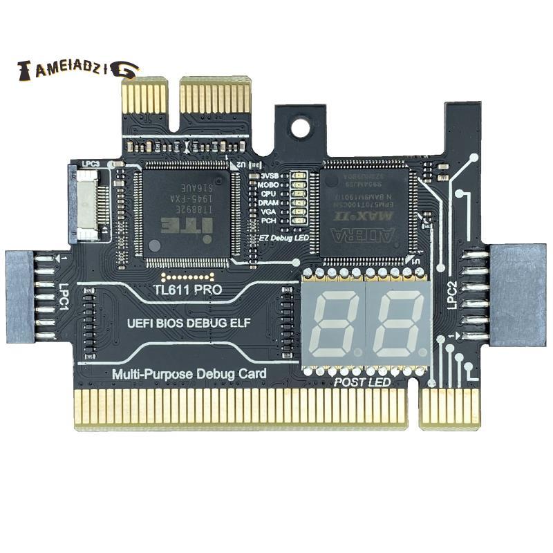 [คุณภาพ T]TL611 PRO การ์ดวินิจฉัย, การ์ดวินิจฉัย Pcie สําหรับเมนบอร์ด Pci ตั้งโต๊ะและแล็ปท็อป (สีดํา