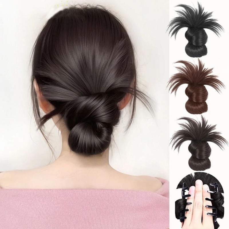 กิ๊บติดผมครึ่งผูกสังเคราะห์ลวดอุณหภูมิสูง, สีดำและสีน้ำตาล, หัวขนนก, เครื่องประดับผมหางม้าสูง, สำหรับผู้หญิง, มาใหม่