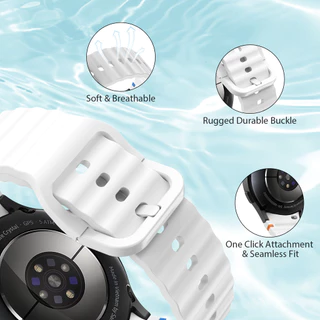 ไม่มีช่องว่าง สายรัดซิลิโคน for Samsung Galaxy Watch FE 7 6 5 4 44 40มม. 4 6 Classic 43 47 42 46 5 Pro 45มม.
