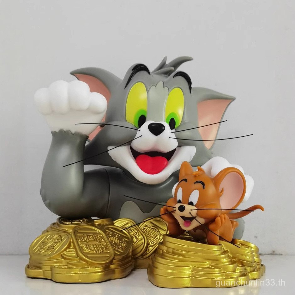 Tom and Jerry Tom and Jerry Tom and Jerry Lucky Cat Scene ตุ๊กตารูปตุ๊กตา