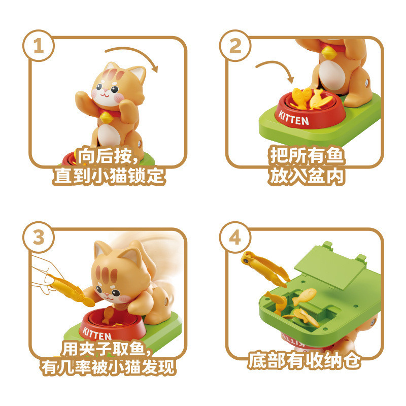 สัตว์เลี้ยงเด็กน่ารักเล่นตลกของเล่นสําหรับปกป้องอาหารแมวกัดมือแม่น้ําม้าเกมสก์ท็อปของเล่นเพื่อการศึกษาสําหรับเด็กชายและเด็กหญิง - รูปที่ 2