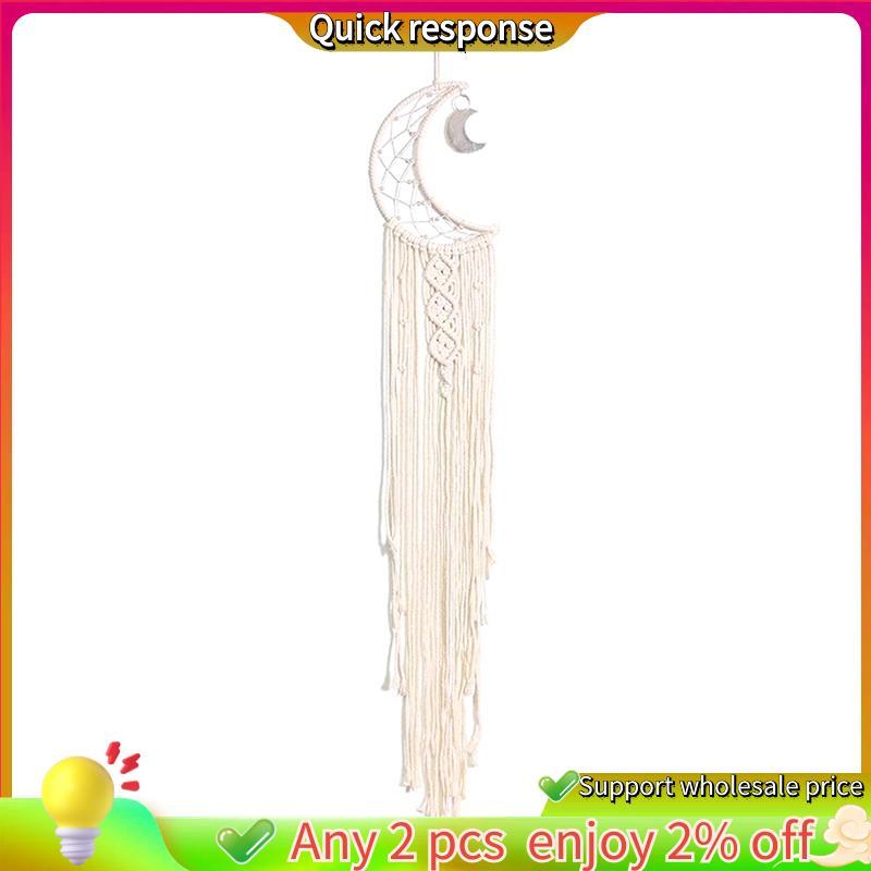 ในสต็อก-Dream Catcher, Moon Dream Catcher พร้อมไฟ - ตกแต่งผนังห้องนอน, Dream Catcher ตกแต่งห้องวัยรุ