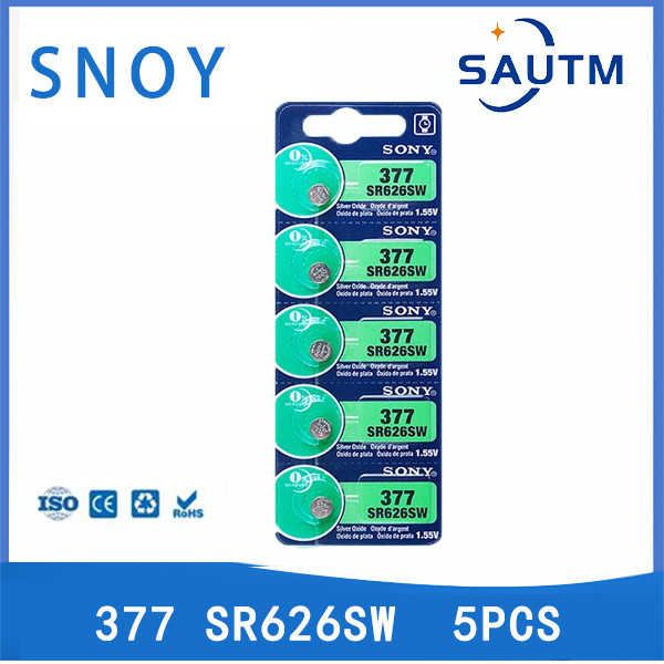 5-30Pcs SONY 377 SR626SW AG4 SR626 V377 LR66 LR626 ปุ่มสําหรับนาฬิกาเคาน์เตอร์เครื่องคิดเลขนาฬิกา 1.55V เงินออกไซด์แบตเตอรี่