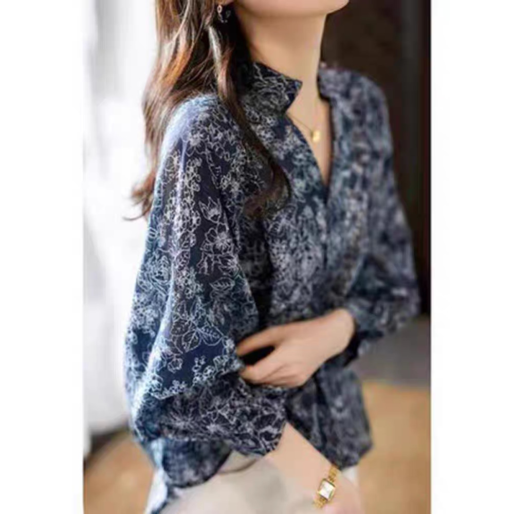 เกาหลีเกาหลี 2026 สไตล์ฝรั่งเศส Classy โคมไฟแขนเสื้อผู้หญิงฤดูใบไม้ผลิฤดูร้อนหลวม Niche Design Sense